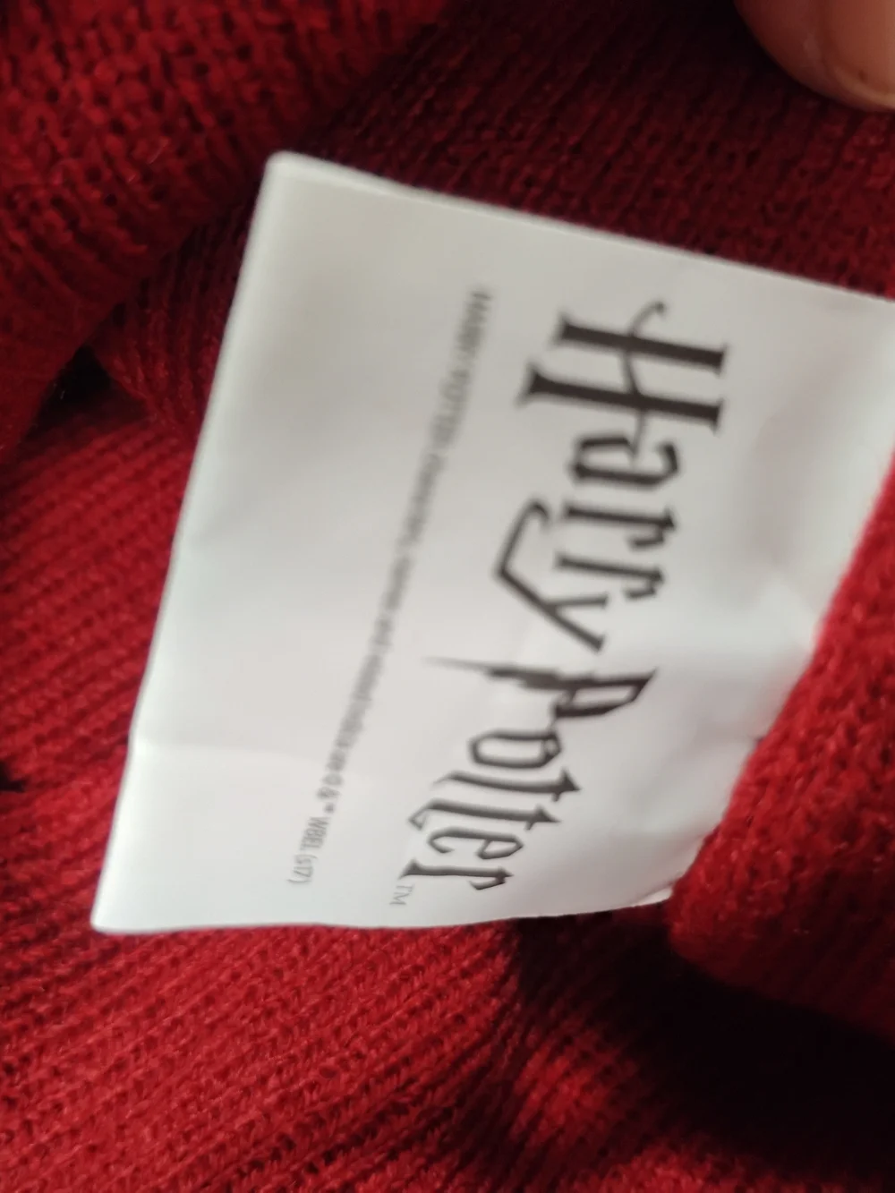 Warner Bros. Red Harry Potter Knit Beanie with Glasses & Lightning Bolt